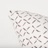Jayden Cream with Merlot Print Linen Square Decorative Pillow Cover thumbnail 5