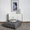 Savannah White Fir Veneer with Gray Metal 2-Door Accent Cabinet thumbnail 2