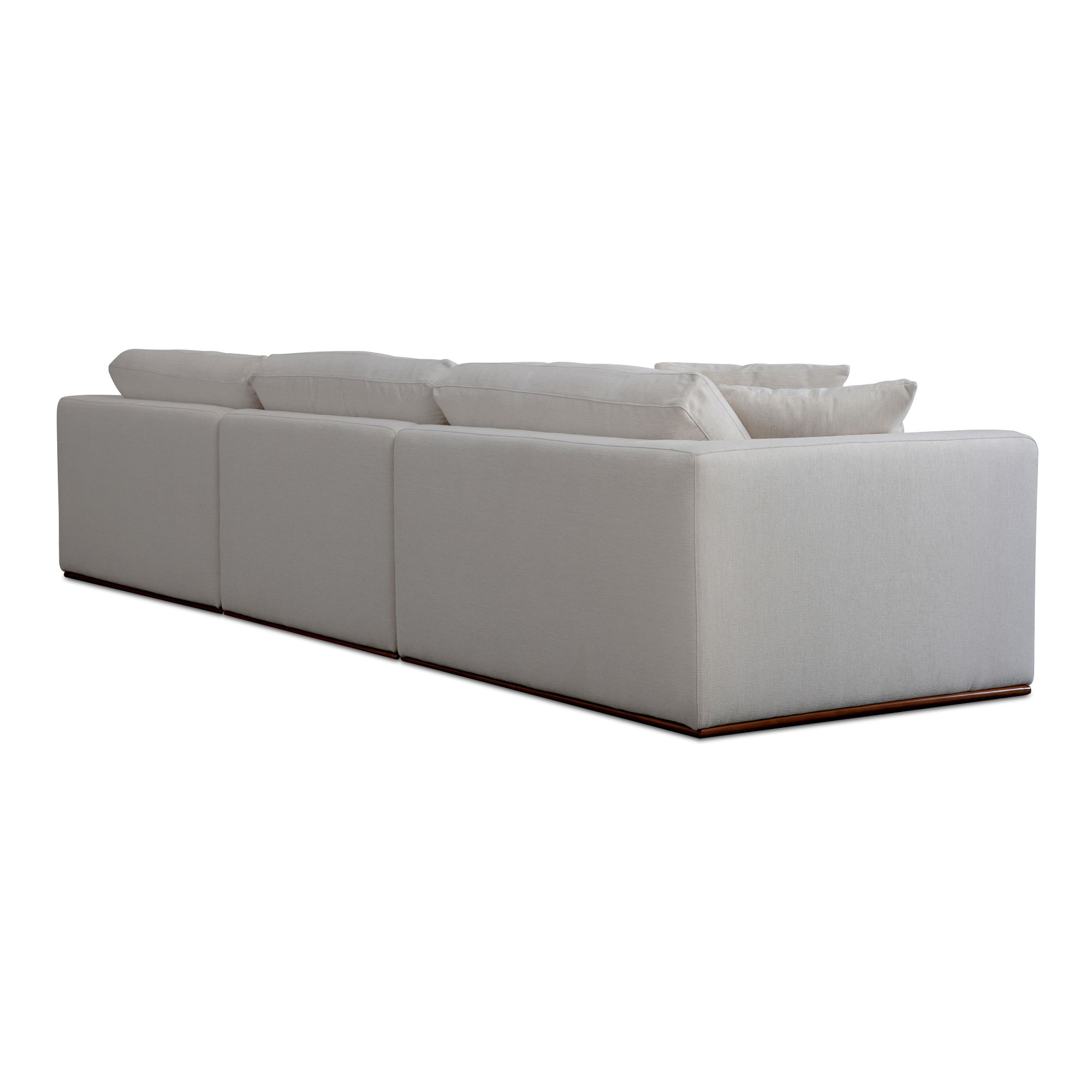 Rue Lounge Modular Sectional Off White, Sectional Sofa by Moe's Home, 136.2" width x 23.6" height x 81.8" depth View 3