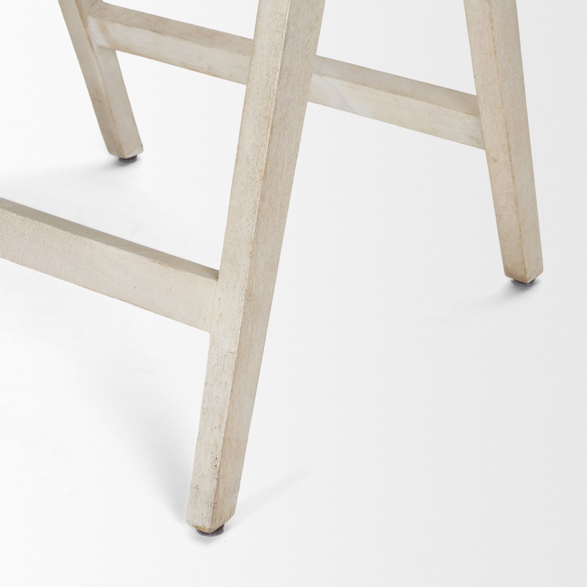 Tabitha Low Back 26.75in Seat Counter Stool | Beige Fabric with Wood, Counter & Bar Stool by Mercana, 23.25" length x 22" width x 36.75" height View 14