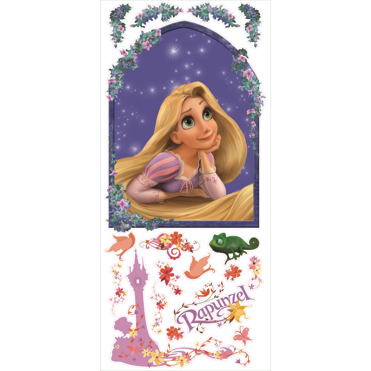 Tangled - Rapunzel Giant Wall Decals, by York Wall, 3'3.6" length x 1'6" width x 0.02" depth