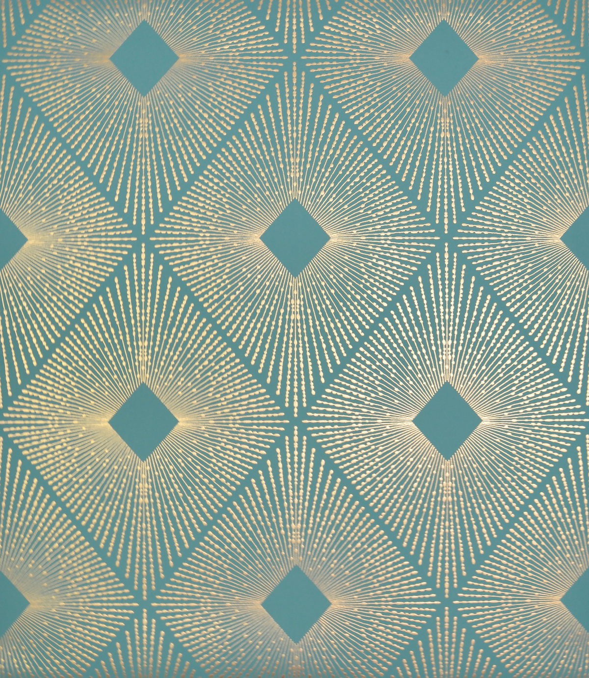 Harlowe Teal & Gold Wallpaper, by York Wall, 32'9.6" length x 1'8.8" width x 0.02" depth