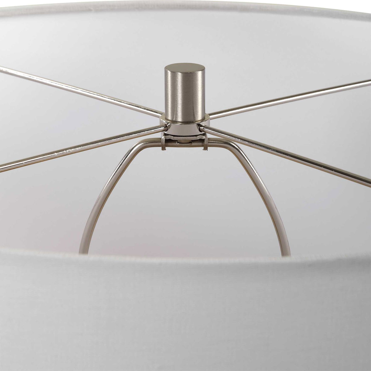 Dribble White Glaze Table Lamp, by Uttermost, 19" width x 25.75" height x 19" depth View 7
