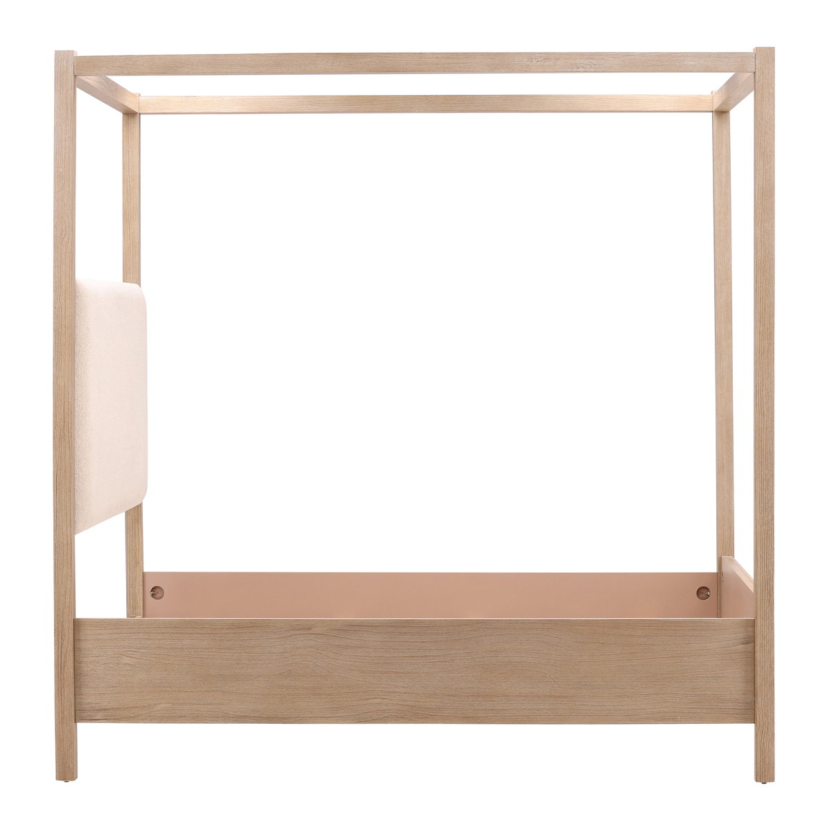 Emmalyn Bed Queen Light Warm Wash, by Dovetail, 64.5" width x 90" height x 85.6" depth View 3