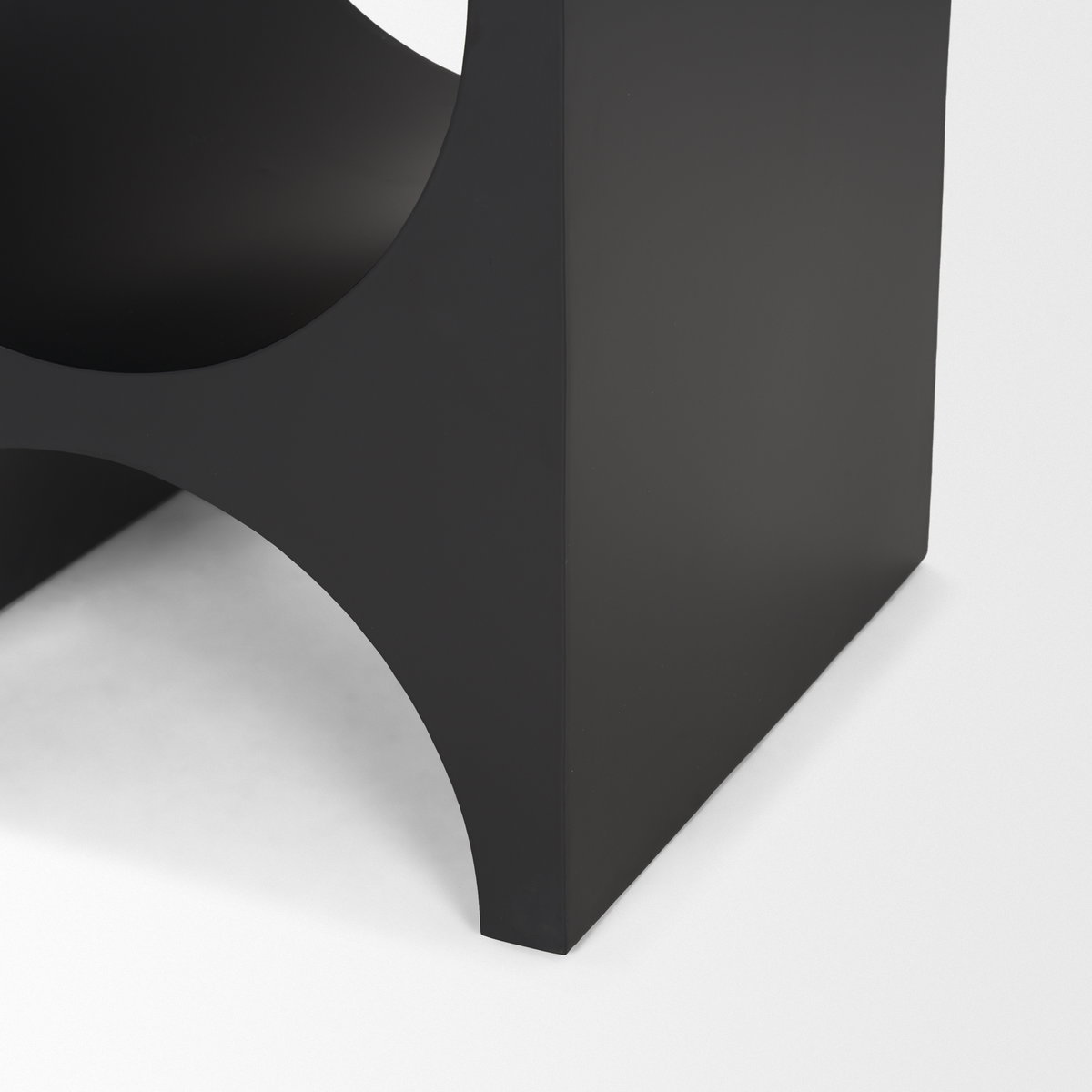 Sobi Matte Black Square Metal Side Table, Side & End Table by Mercana, 17" length x 17" width x 22" height View 8