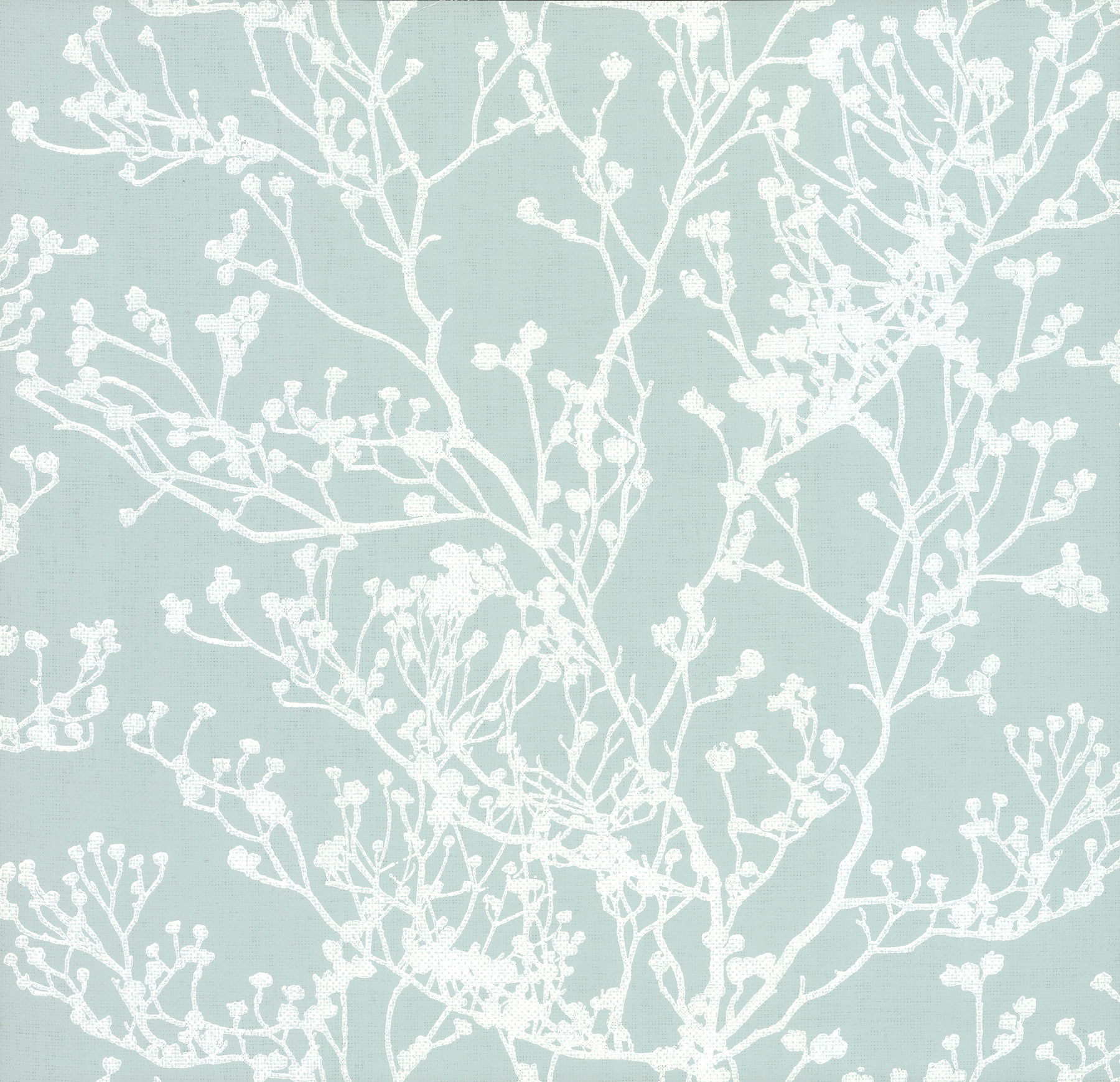 Budding Branch Silhouette Blue Wallpaper large image 