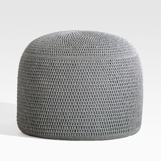 Online Designer Patio Grey Outdoor Pouf