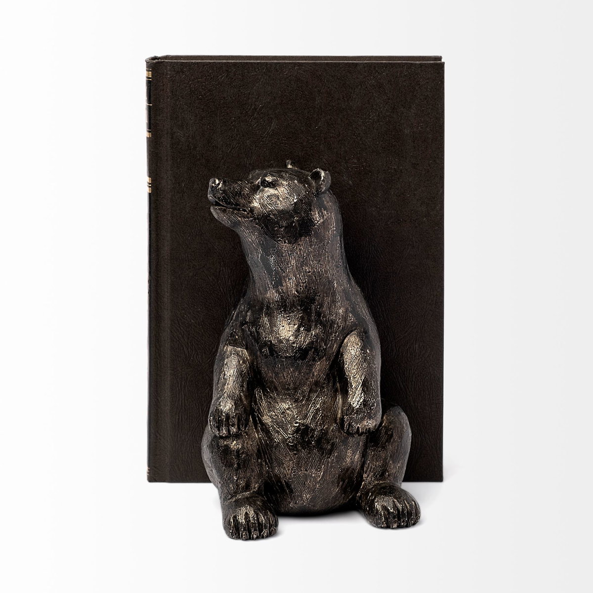 Sleuth (Set of 2) 9L x 8W Grizzly Bear Bookends, by Mercana, 7.48" length x 4.53" width x 9.45" height View 9