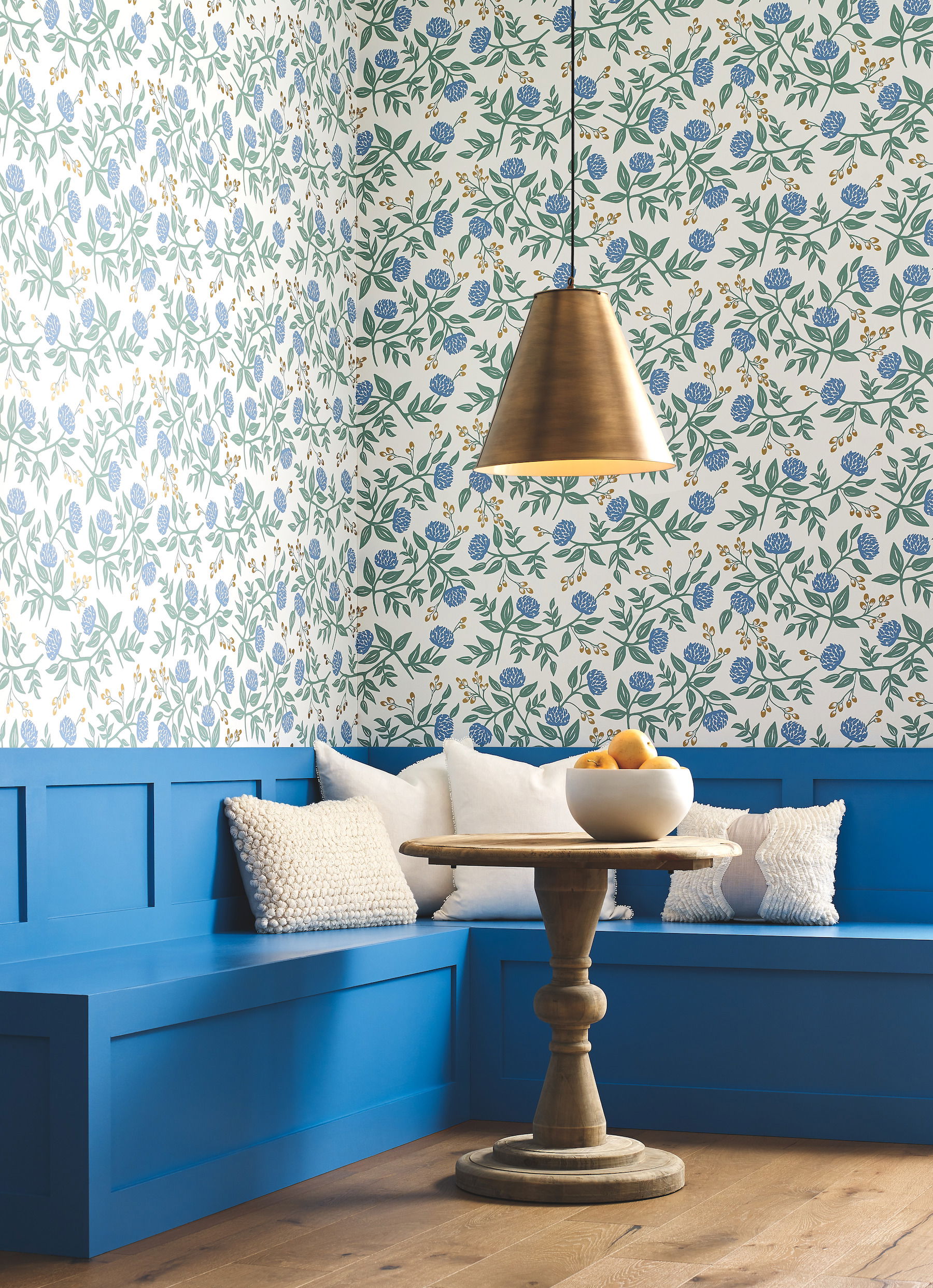 Peonies Periwinkle & Sage Wallpaper Peonies Periwinkle & Sage Wallpaper large image