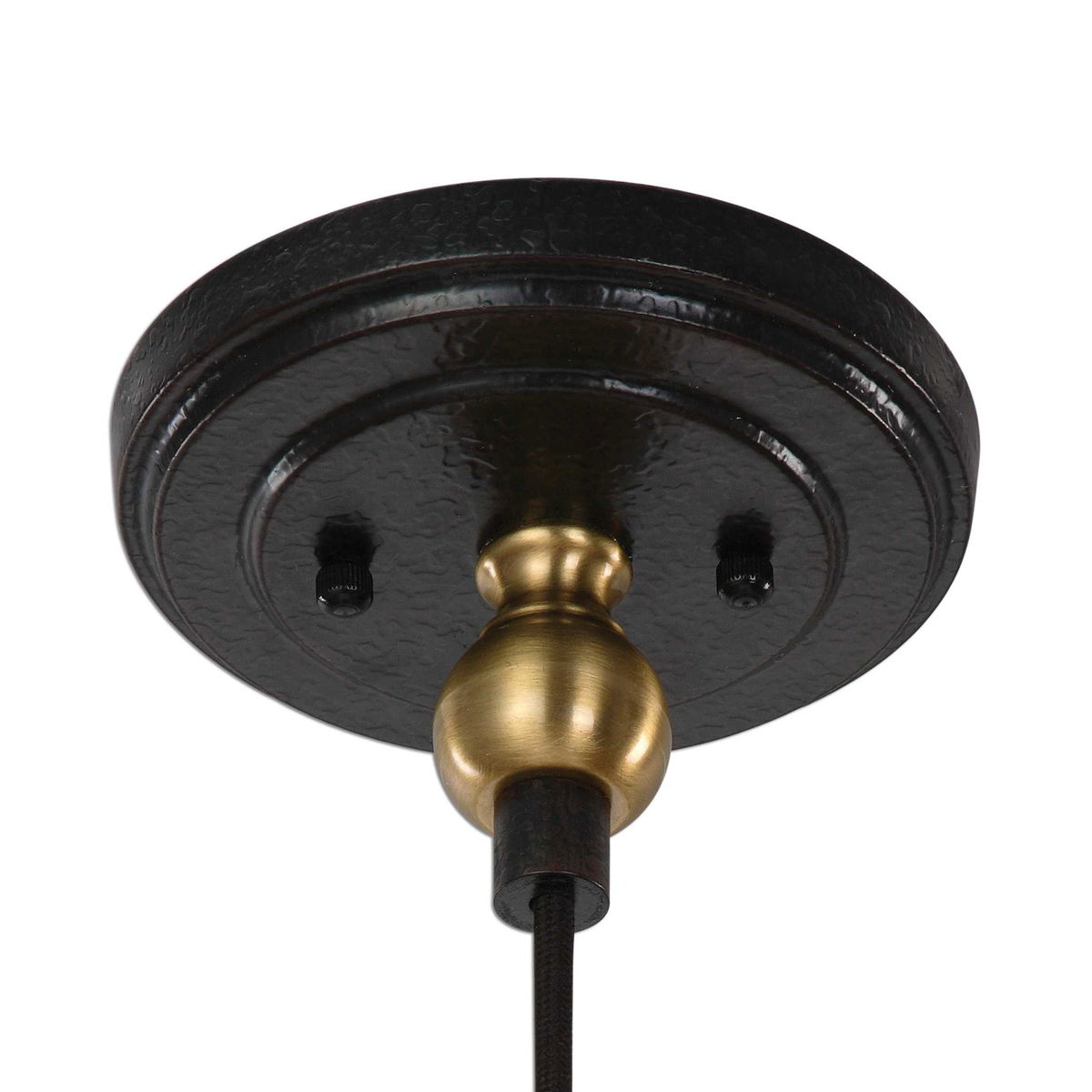 Adastra 1 Light Antique Brass Pendant, by Uttermost, 14" height x 11.75" diameter View 3