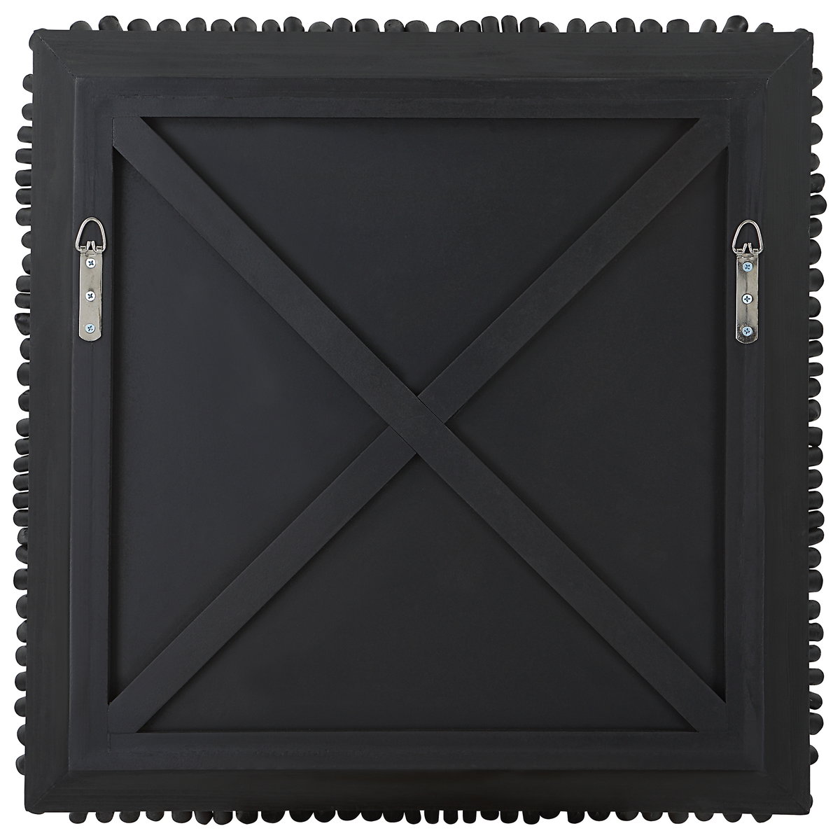 Portside Black Wood Wall Panel, Sculptural Wall Art by Uttermost, 24" width x 24" height x 3.5" depth View 8