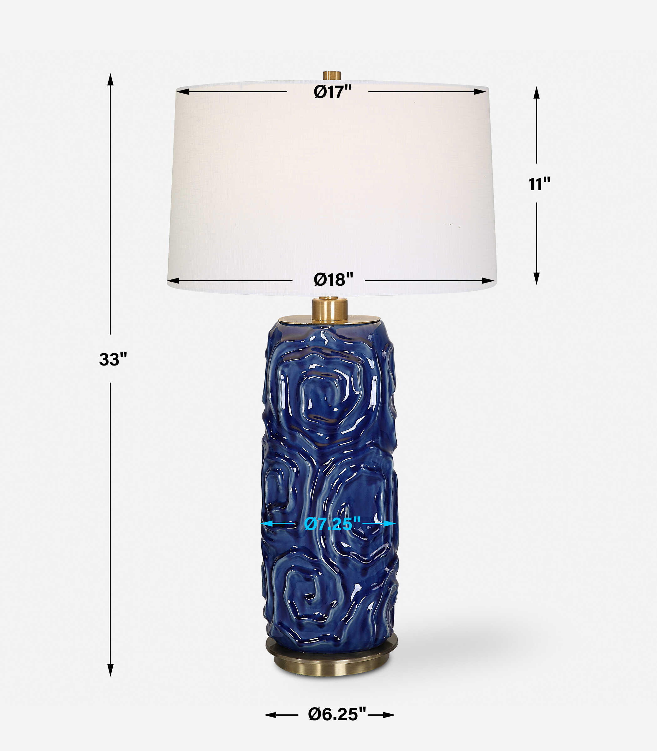 Zade Blue Table Lamp large image 
