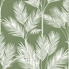 King Palm Silhouette Green Wallpaper, by York Wall, 33' length x 1'8.5" width x 0.02" depth thumbnail