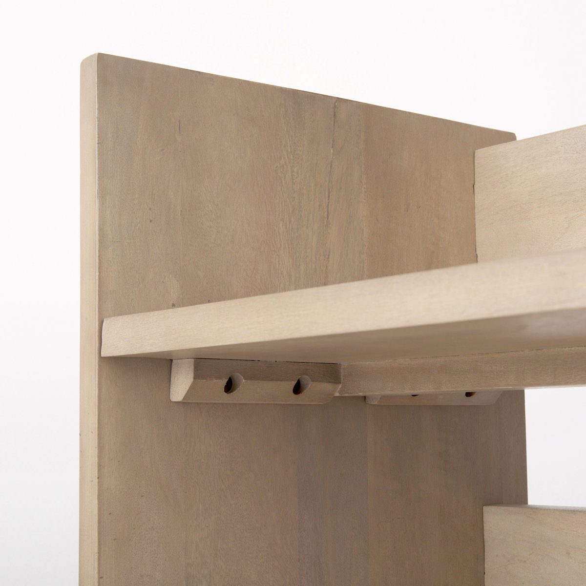 Aida Light Brown Wood Console Table, by Mercana, 76" length x 16" width x 36" height View 10