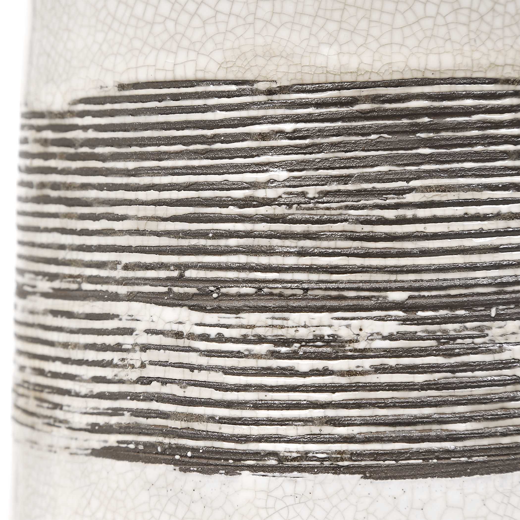 Comanche White Crackle Table Lamp, by Uttermost, 15" width x 26.5" height x 15" depth View 6