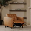 Bridgers Power Recliner Chair Tan Leather thumbnail 7