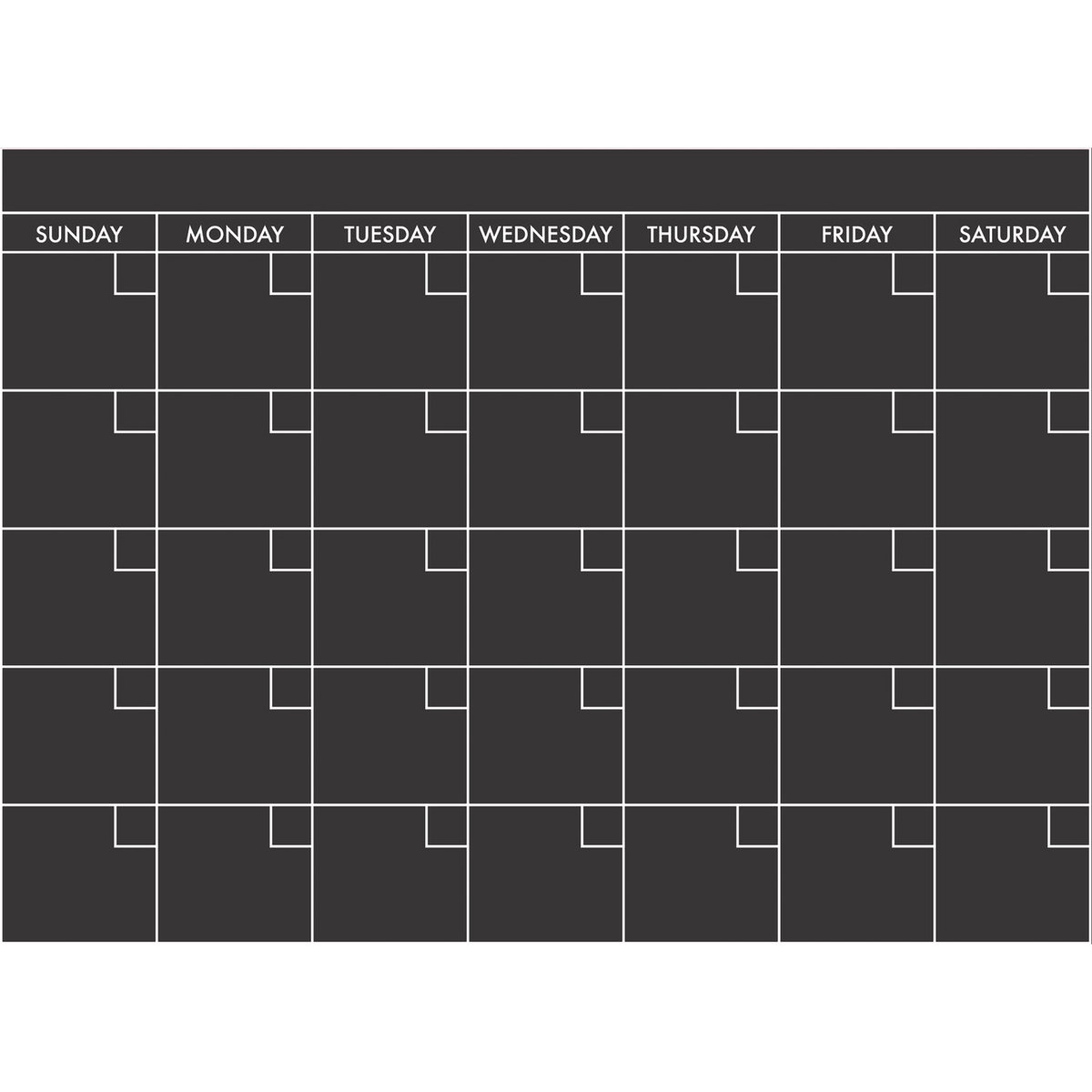 Chalk Calendar Peel & Stick Giant Wall Decal, by York Wall, 2' length x 1'5.25" width x 0.02" depth