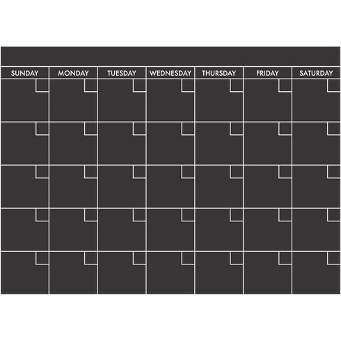 Chalk Calendar Peel & Stick Giant Wall Decal