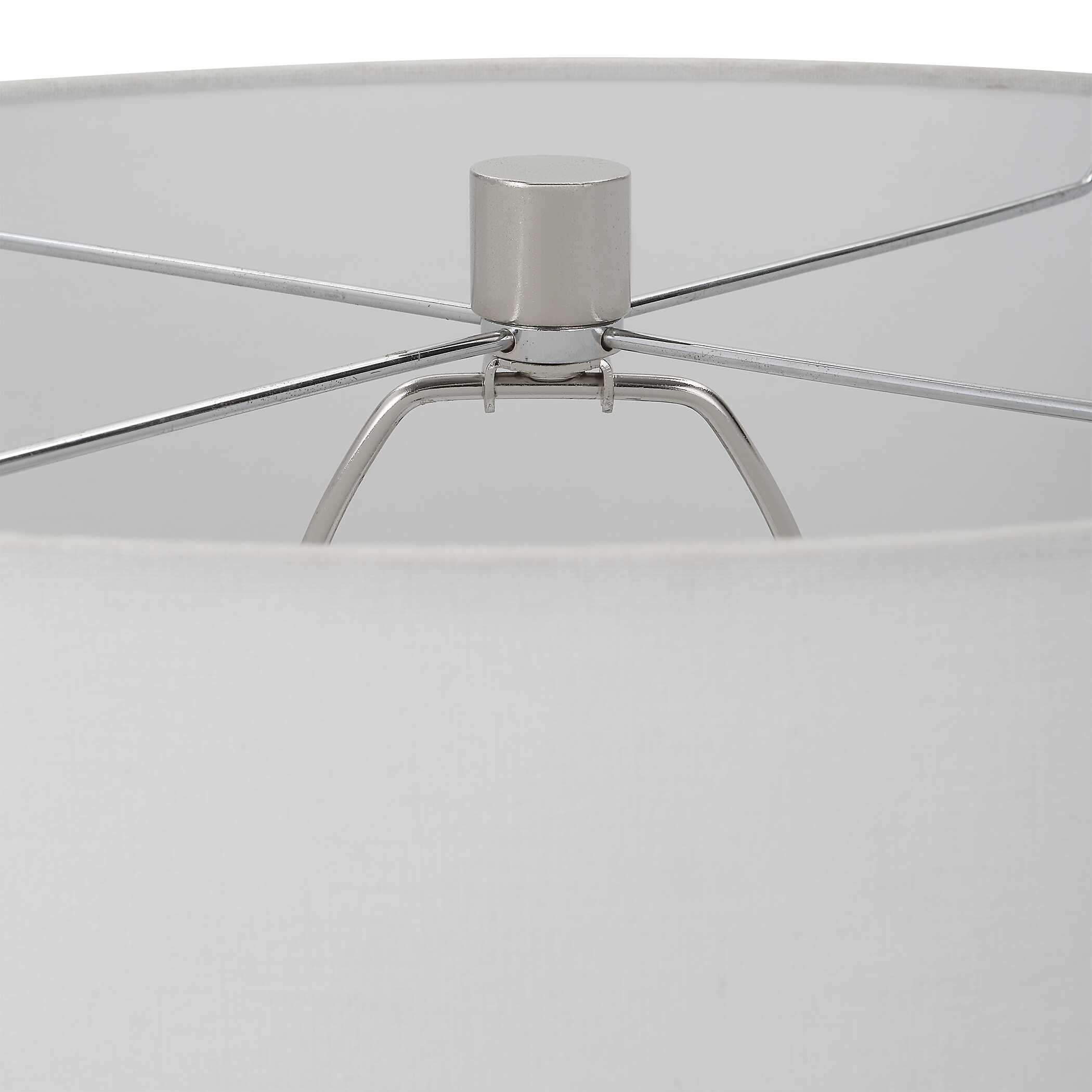 Albany White Farmhouse Table Lamp, by Uttermost, 17" width x 27.75" height x 17" depth View 8