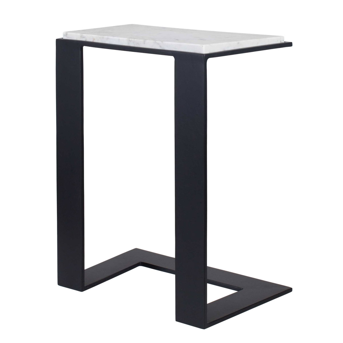 Kenora White Marble Accent Table, Side & End Table by Uttermost, 18" width x 22.5" height x 11.75" depth View 8