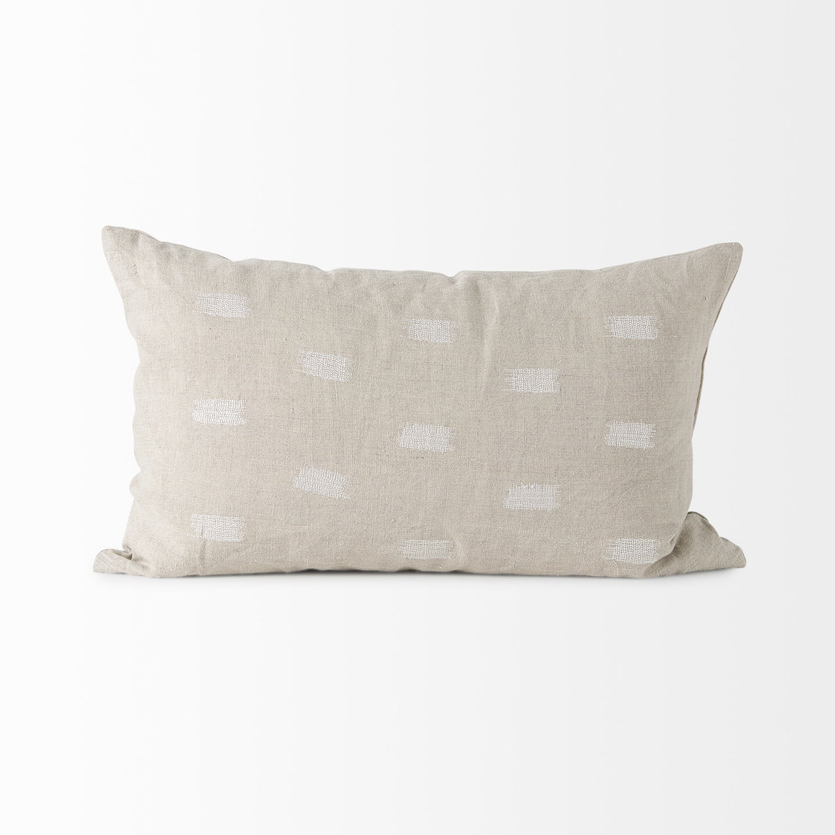 Lacey 13x21 Beige/White Decorative Pillow Cover, by Mercana, 13" length x 21" width x 0.2" height View 5