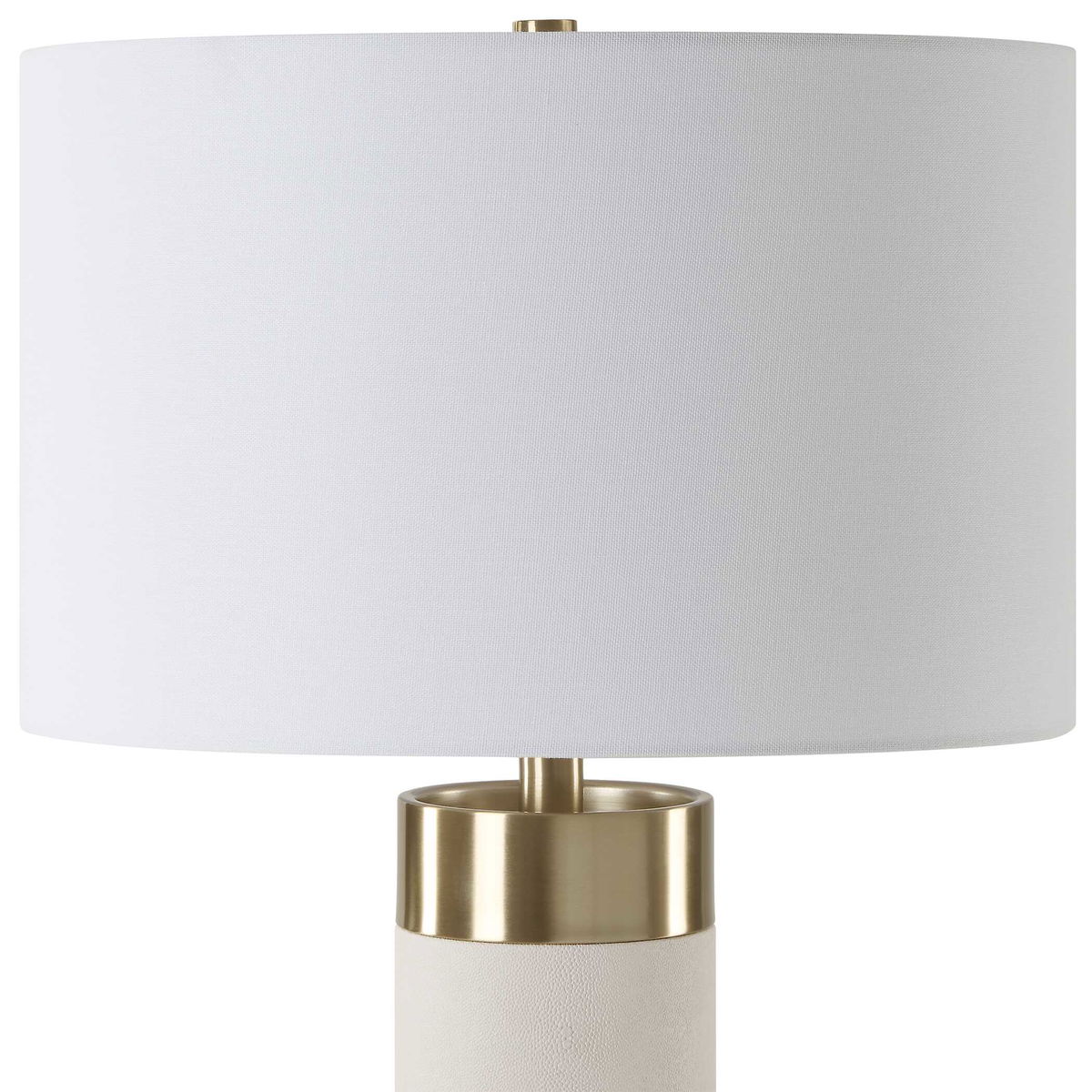 Wessex White Table Lamp, by Uttermost, 16" width x 27.75" height x 16" depth View 6