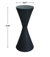Time's Up Hourglass Shaped Drink Table, Side & End Table by Uttermost, 9" width x 24.25" height x 9" depth thumbnail 3