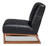 Wylam Leather Chair Onyx Black, Seating by Sarreid, 28" length x 36" width x 34" height thumbnail 9