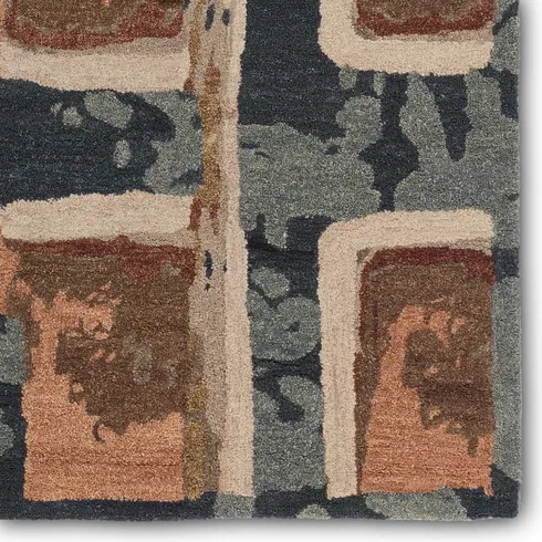 Zoe Bios By Jaipur Living Balsa HNC04 Handmade Abstract Peach and Blue Area Rug (8