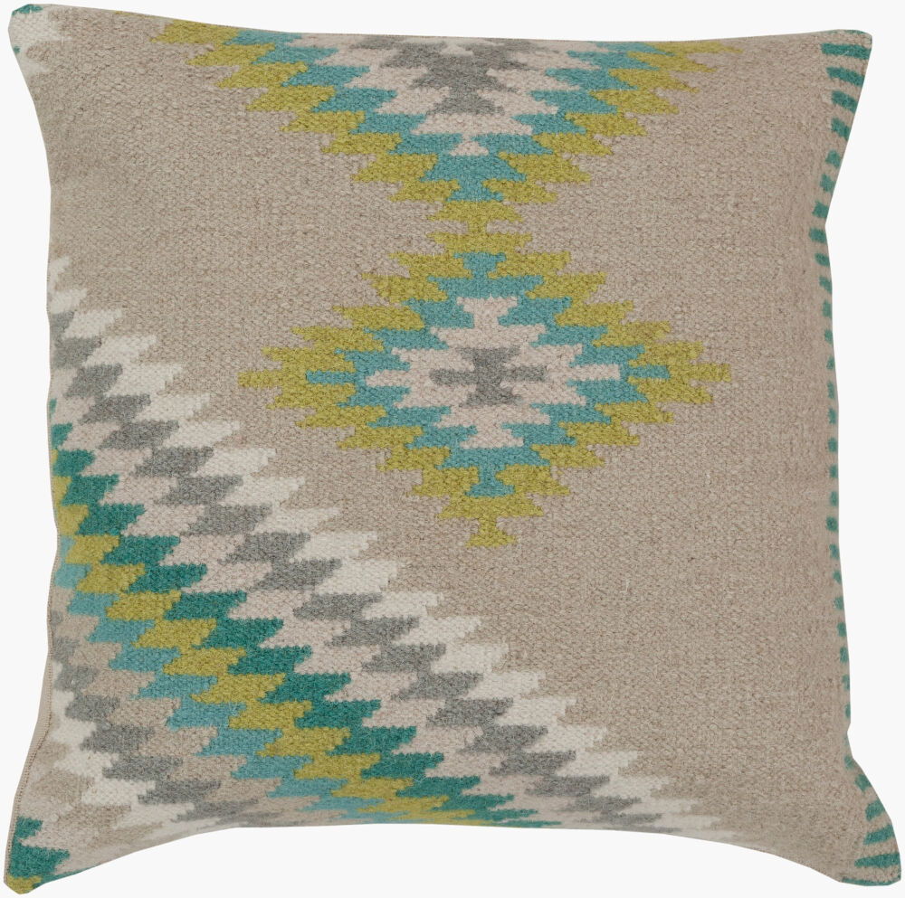 Kilim Accent Pillow, Decorative Pillow by Surya, 18" length x 18" width