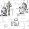 Star Wars: The Rise of Skywalker, Droids! Black & White Wallpaper, by York Wall, 33' length x 1'8.5" width x 0.02" depth thumbnail