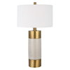Adelia Ivory & Brass Table Lamp, by Uttermost, 1'5" width x 2'6.5" height x 1'5" depth thumbnail 5