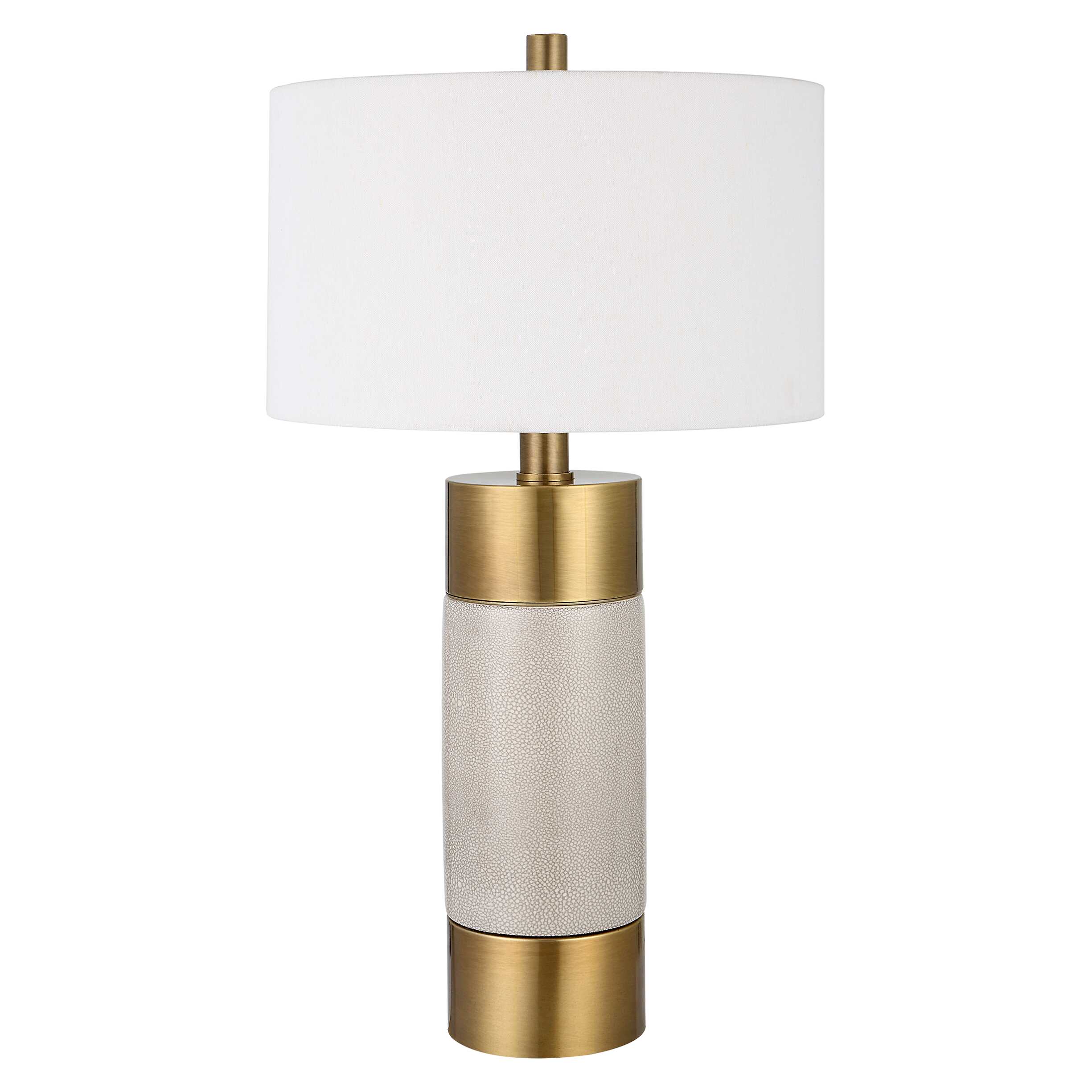 Adelia Ivory & Brass Table Lamp, by Uttermost, 17" width x 30.5" height x 17" depth View 5