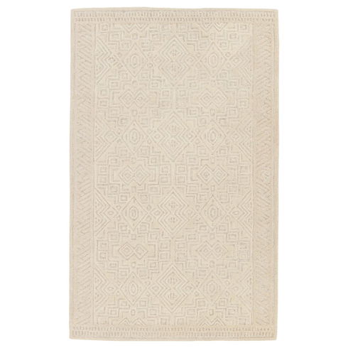 Oriental Handmade Tufted Wool Area Rug in Beige