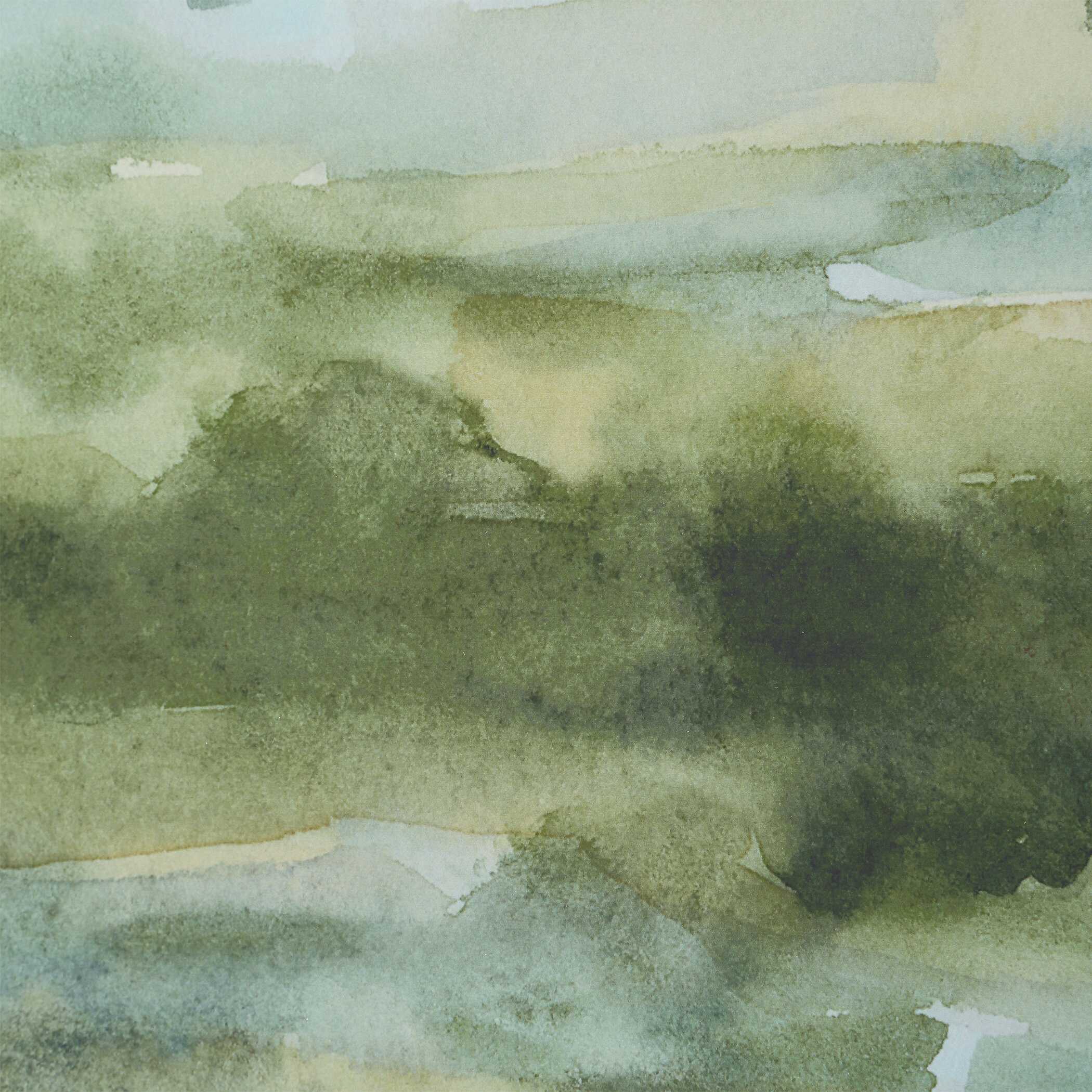 Soft Sage Abstract Landscape Prints Set/2 large image 