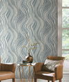 Streaming Cheetah Blue Wallpaper, by York Wall, 27' length x 2'3" width x 0.02" depth thumbnail 2