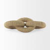 Alize Jute Wrapped Solid Wood Circular Chain Link Decorative Object, by Mercana, 14" length x 11" width x 8" height thumbnail 3
