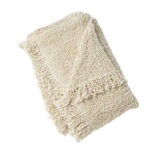 Textured Boucle ThrowNatural, by Global Views, 5'10" length x 5' width View 8