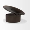 Terra 48L x 48W x 15H Dark Brown Wood Round Fluted Coffee Table thumbnail 4