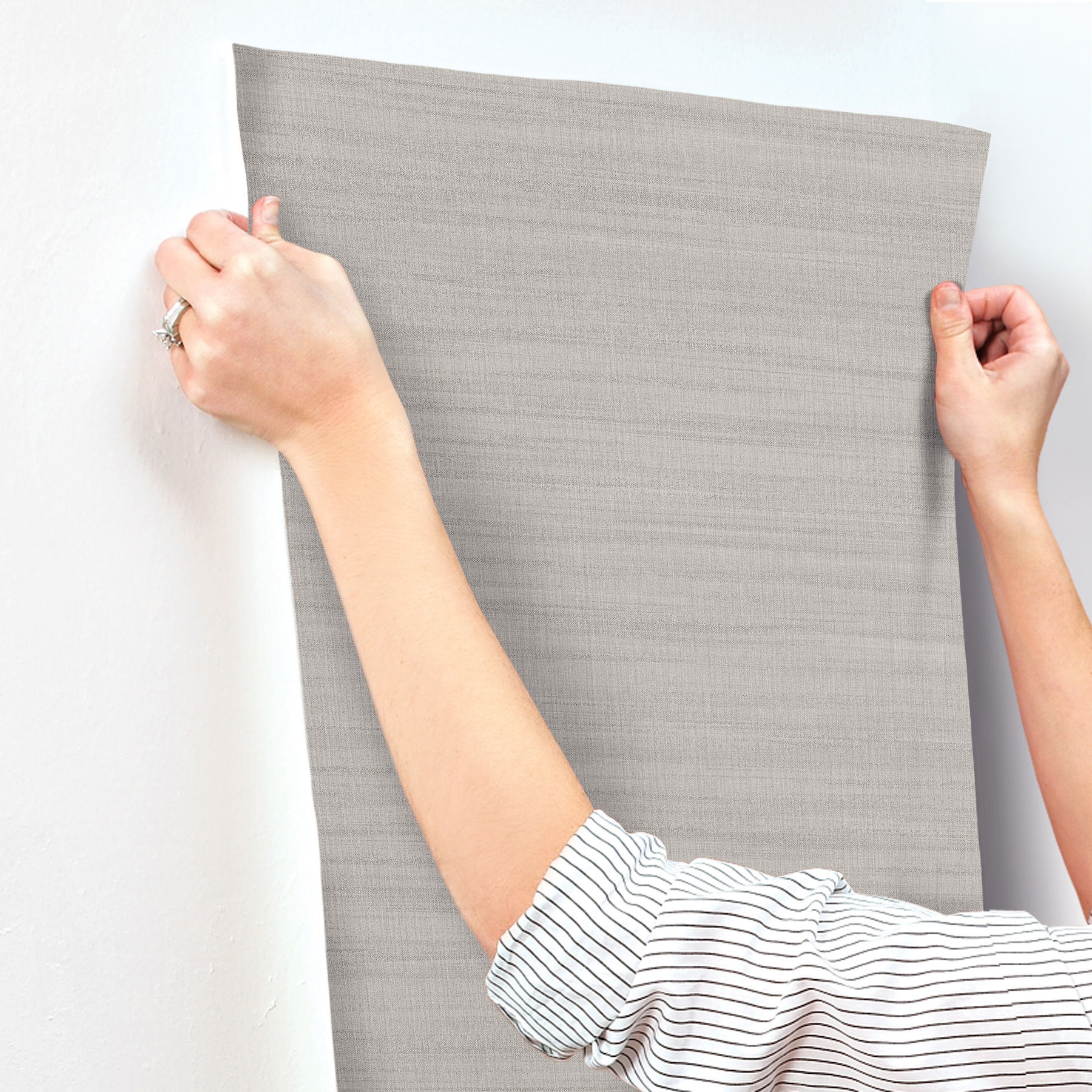 Washed Gravel Linen Wallpaper large image 