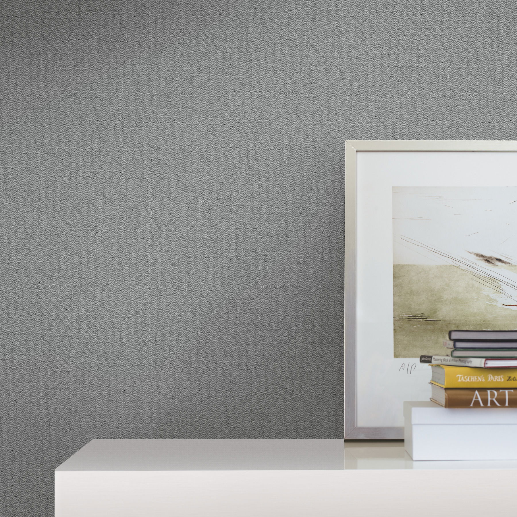 Chevronette Grey Wallpaper large image 