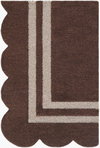 Scalloped Handmade Rug, by Surya, 3' length x 2' width thumbnail