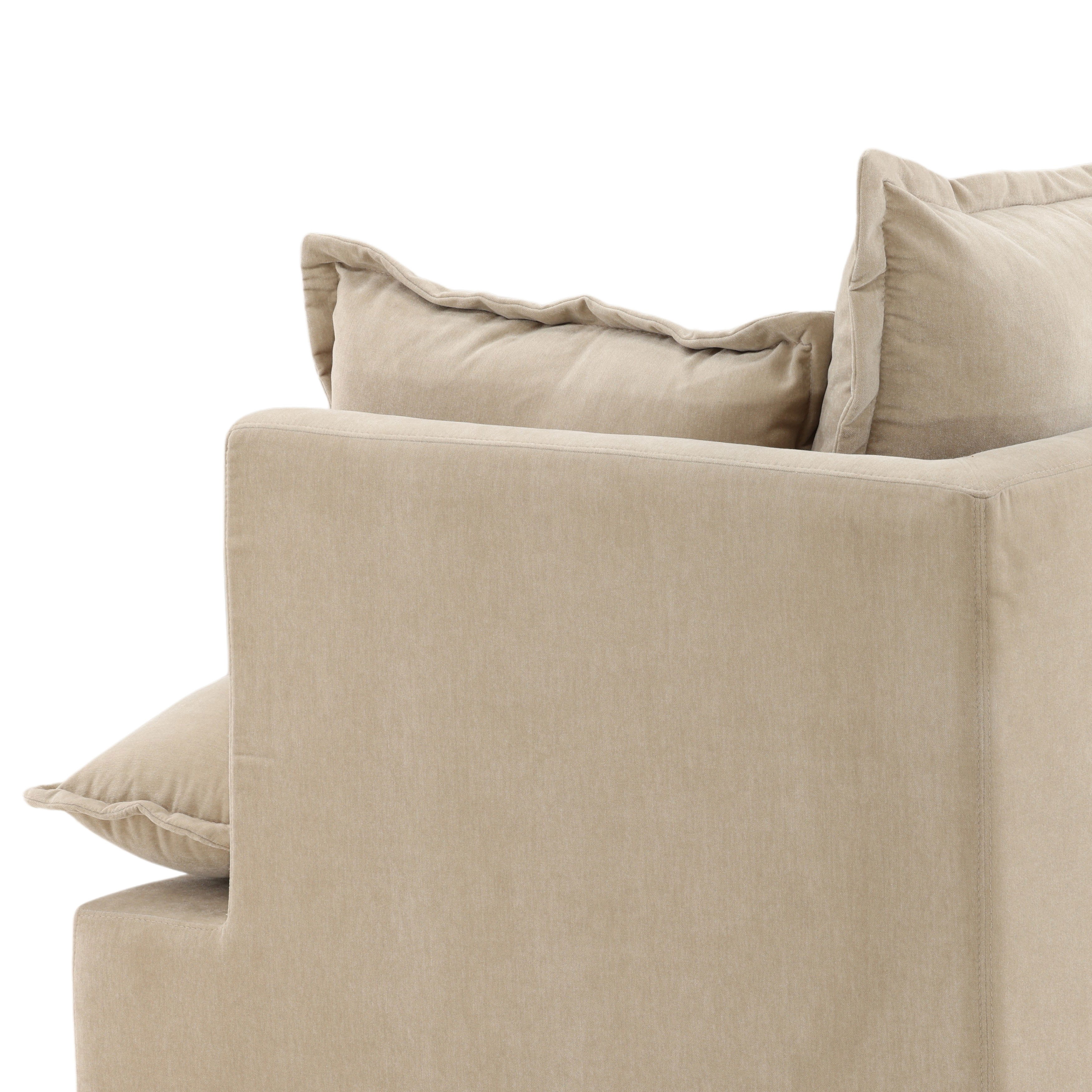 Monica Sofa Sand, Sofas & Sectional by Dovetail, 84.25" width x 35" height x 37" depth View 6