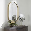 Varina Minimalist Gold Oval Mirror thumbnail 4