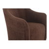 Drava Rolling Dining Chair Dark Brown, by Moe's Home, 26" width x 32.5" height x 26" depth thumbnail 6