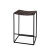 Clarissa Backless 26.25in Seat Counter Stool | Brown Leather with Metal, Counter & Bar Stool by Mercana, 18" length x 16" width x 26" height thumbnail 1