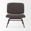 Nora Charcoal Fabric with Matte Black Metal Legs Accent Chair, by Mercana, 25" length x 30.25" width x 31" height thumbnail 5