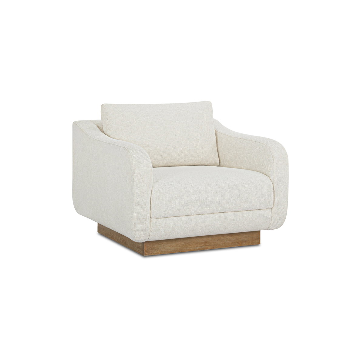 Keane Lounge Chair Cream, Accent Chair by Moe's Home, 38" width x 31.25" height x 39.5" depth View 2