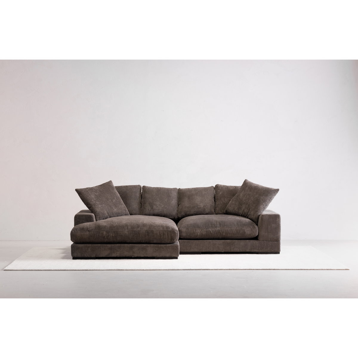 Plunge Sectional Charcoal, Sectional Sofa by Moe's Home, 106" width x 34" height x 46" depth View 7
