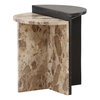 Harrington Nesting Table Set of 2 Black Cream, Side & End Table by Dovetail, 20" width x 22" height x 10" depth thumbnail 1